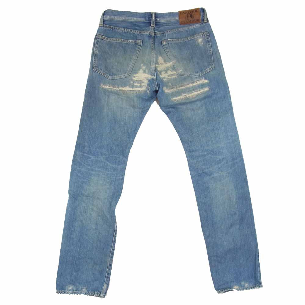 HYSTERIC GLAMOUR ヒステリックグラマー 0233AP09 UR加工 ダメージ クラッシュ加工 デニムパンツ インディゴブルー系 30【中古】