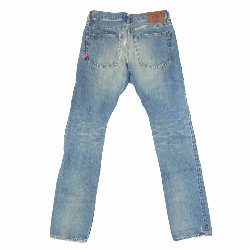 HYSTERIC GLAMOUR ヒステリックグラマー 0241AP14 30周年限定 ROLLING STONES ローリング ストーンズ スタッズ デニムパンツ インディゴブルー系 30【中古】