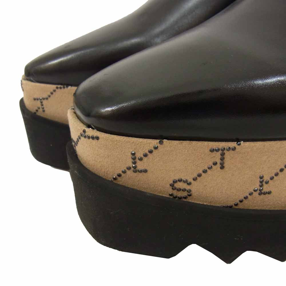 Stella McCartney ステラマッカートニー 580193-W0XH0-1000 シャークソール ロゴ プラットフォーム シューズ ブラック系 38【中古】