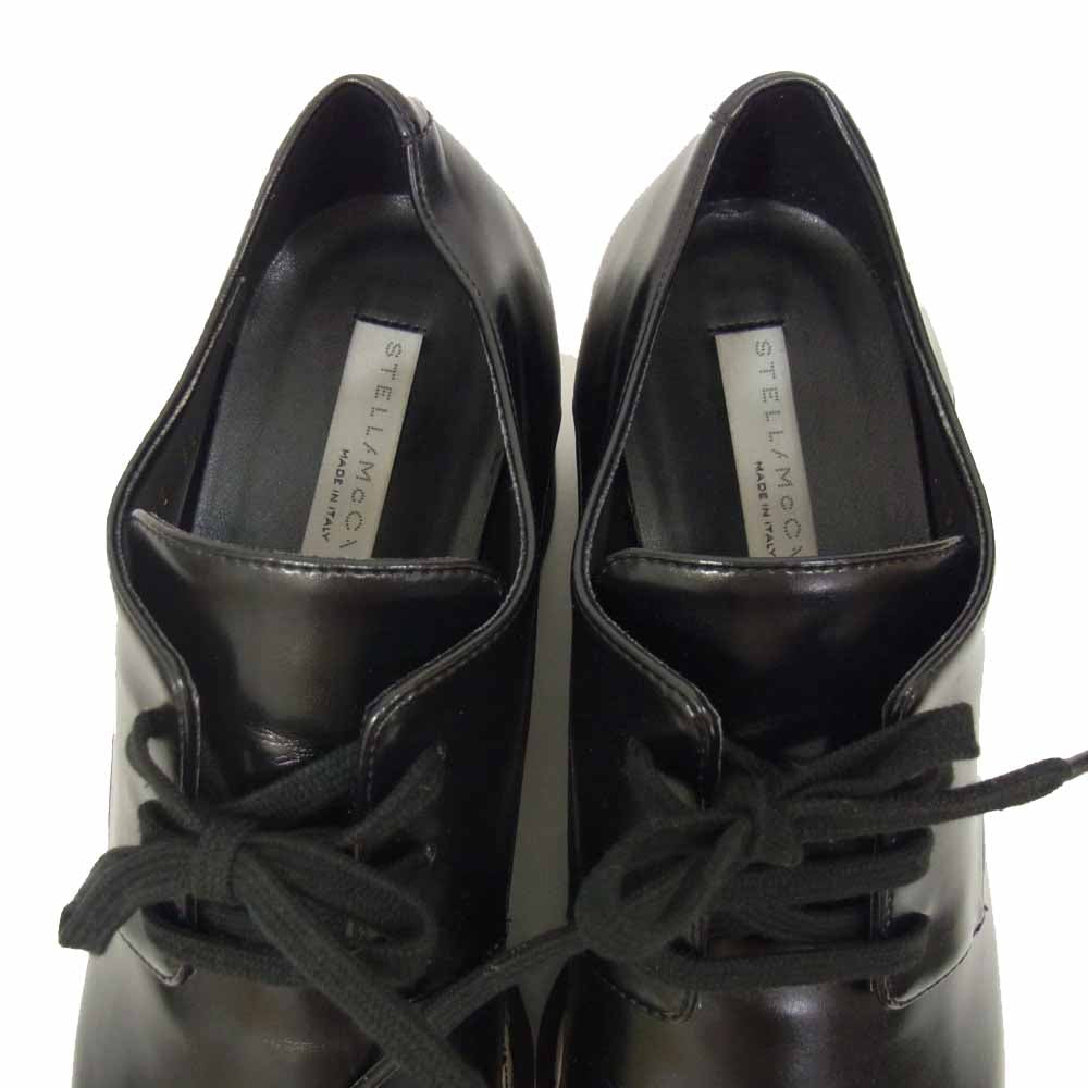 Stella McCartney ステラマッカートニー 580193-W0XH0-1000 シャークソール ロゴ プラットフォーム シューズ ブラック系 38【中古】