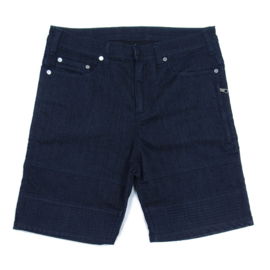 NEIL BARRETT ニールバレット PBDE169 E804T 国内正規品 サンダーボルトパッチ ライダース ハーフ デニムパンツ ショーツ インディゴブルー系 30【中古】