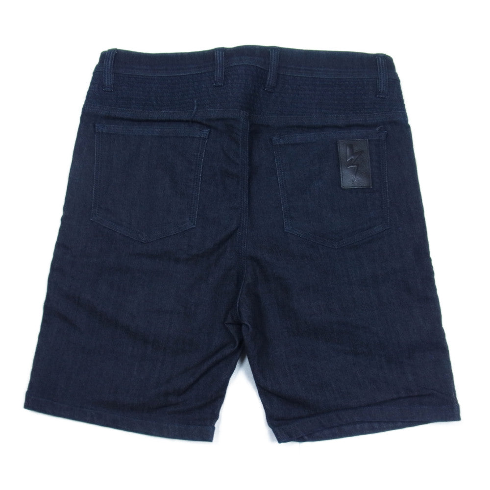 NEIL BARRETT ニールバレット PBDE169 E804T 国内正規品 サンダーボルトパッチ ライダース ハーフ デニムパンツ ショーツ インディゴブルー系 30【中古】