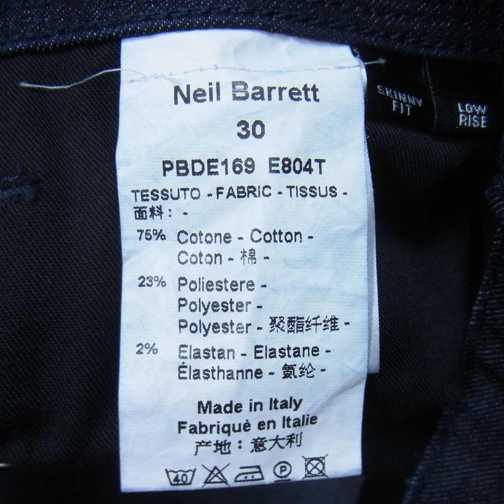 NEIL BARRETT ニールバレット PBDE169 E804T 国内正規品 サンダーボルトパッチ ライダース ハーフ デニムパンツ ショーツ インディゴブルー系 30【中古】