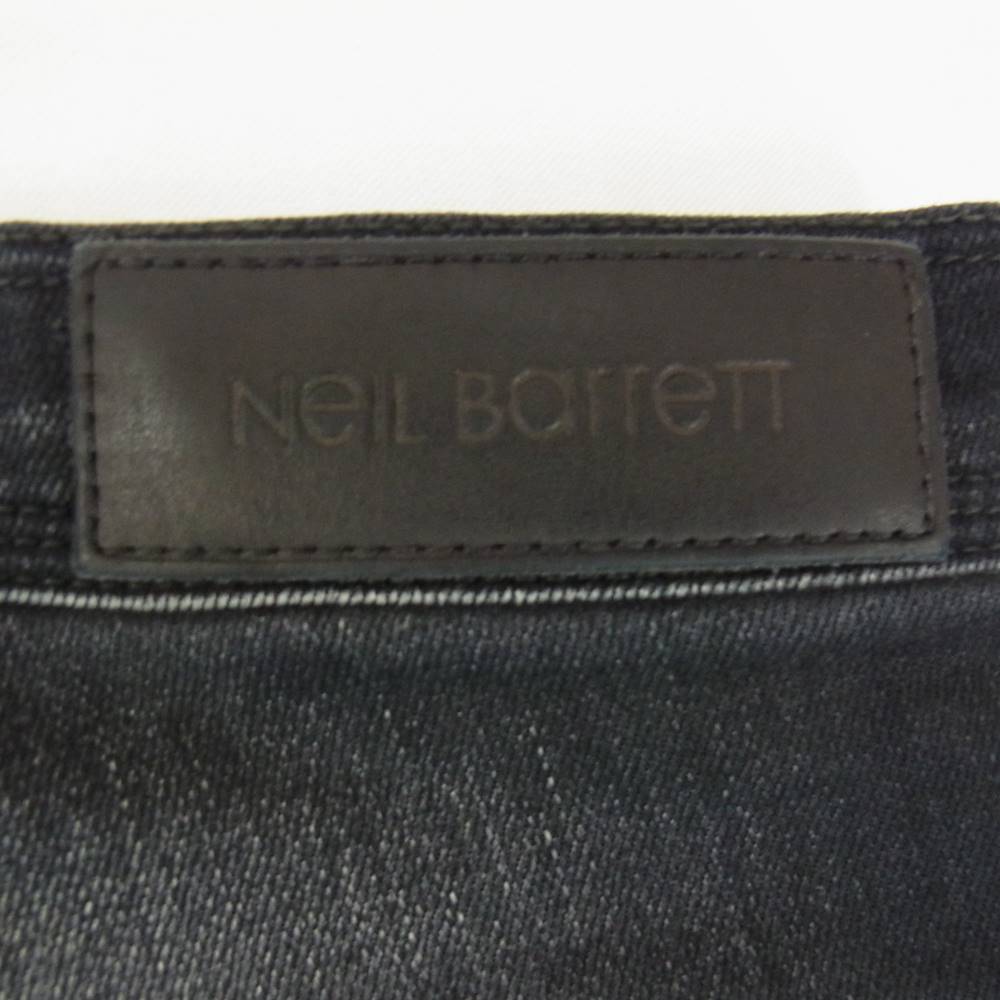 NEIL BARRETT ニールバレット PBDE102 E800T 国内正規品 SUPER SKINNY FIT REGULAR RISE スーパースキニー デニムパンツ ブラック ブラック系 32【中古】