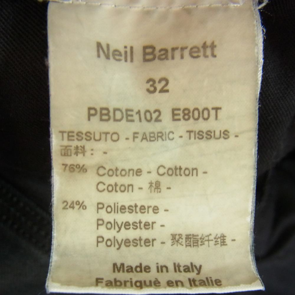 NEIL BARRETT ニールバレット PBDE102 E800T 国内正規品 SUPER SKINNY FIT REGULAR RISE スーパースキニー デニムパンツ ブラック ブラック系 32【中古】