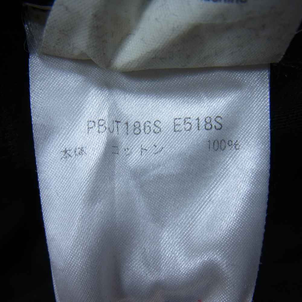 NEIL BARRETT ニールバレット PBJT186S E518S 国内正規品 BOLT T-SHIRT サンダーボルト プリント レイヤードヘム 長袖 Tシャツ カットソー ブラック系 S【中古】