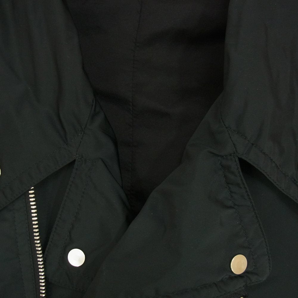 NEIL BARRETT ニールバレット  PBSP248 E004 国内正規品 マットナイロン ストレッチ ライダースジャケット ブラック系 M【中古】