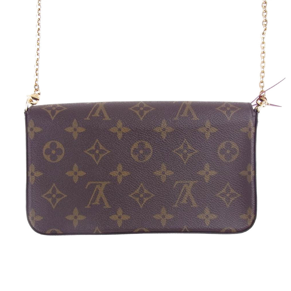 LOUIS VUITTON ルイ・ヴィトン M61276 カードケース ポーチ付 モノグラム ポシェット フェリシー チェーン ショルダー バッグ ブラウン系【美品】【中古】