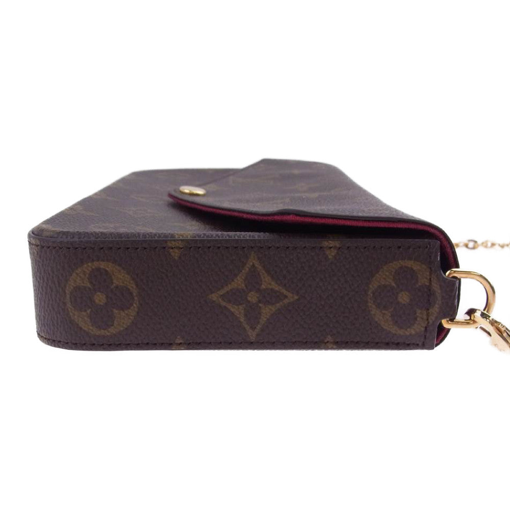 LOUIS VUITTON ルイ・ヴィトン M61276 カードケース ポーチ付 モノグラム ポシェット フェリシー チェーン ショルダー バッグ ブラウン系【美品】【中古】