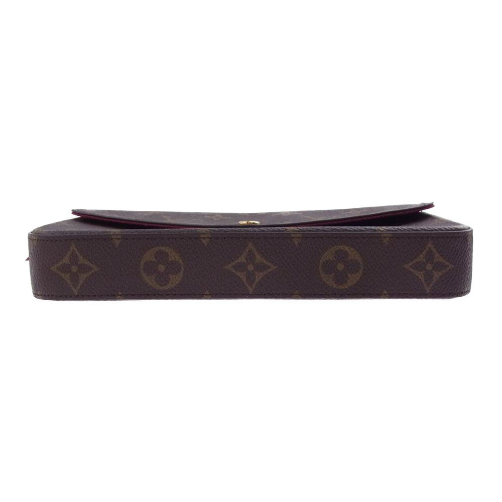 LOUIS VUITTON ルイ・ヴィトン M61276 カードケース ポーチ付 モノグラム ポシェット フェリシー チェーン ショルダー バッグ ブラウン系【美品】【中古】