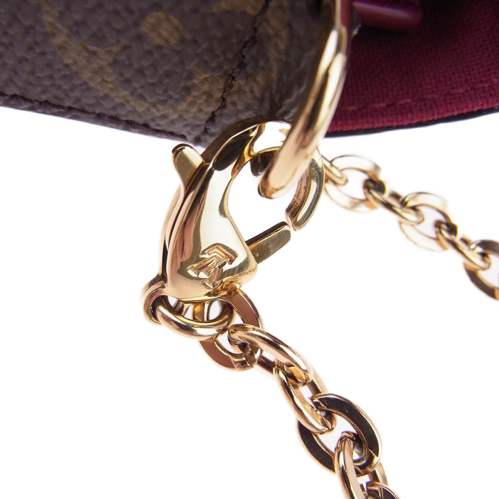 LOUIS VUITTON ルイ・ヴィトン M61276 カードケース ポーチ付 モノグラム ポシェット フェリシー チェーン ショルダー バッグ ブラウン系【美品】【中古】