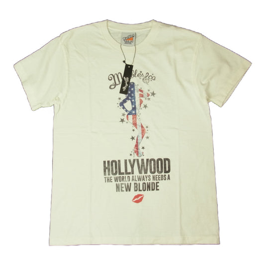 マーブルズ HOLLYWOOD ガール プリント Tシャツ ホワイト系 M【美品】【中古】