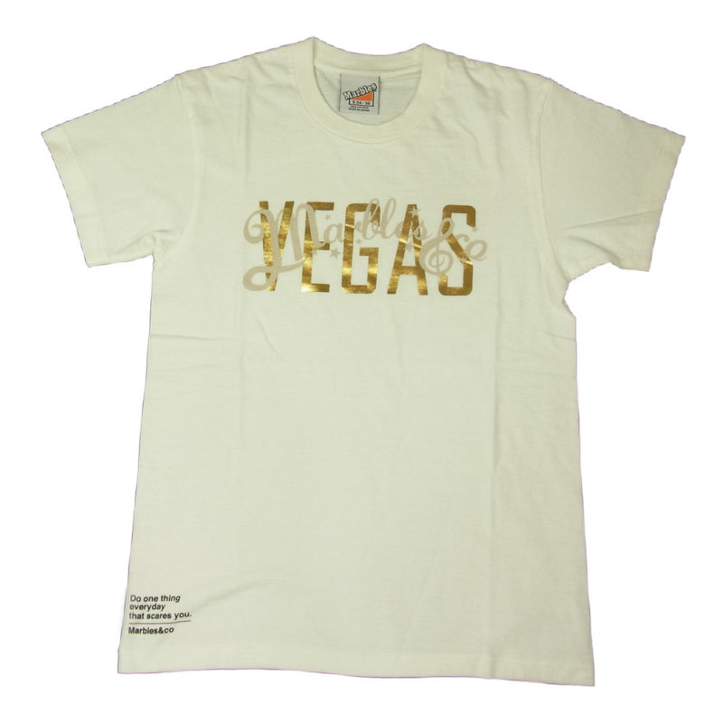 マーブルズ VEGAS プリント Tシャツ ホワイト系 S【美品】【中古】