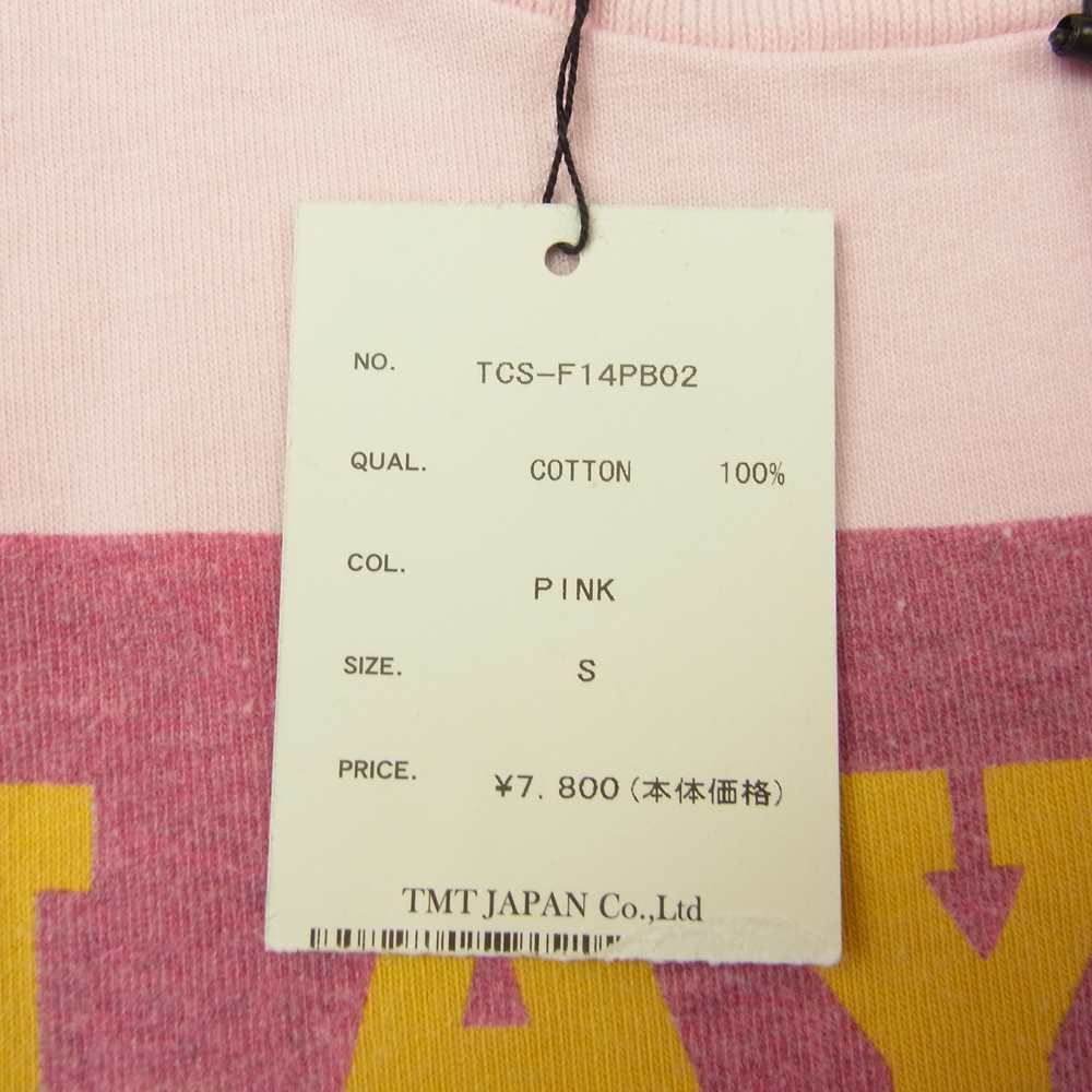 TMT ティーエムティー TCS-F14PB02 × PLAYBOY プレイボーイ ギター ガール プリント Tシャツ ピンク系 S【新古品】【未使用】【中古】