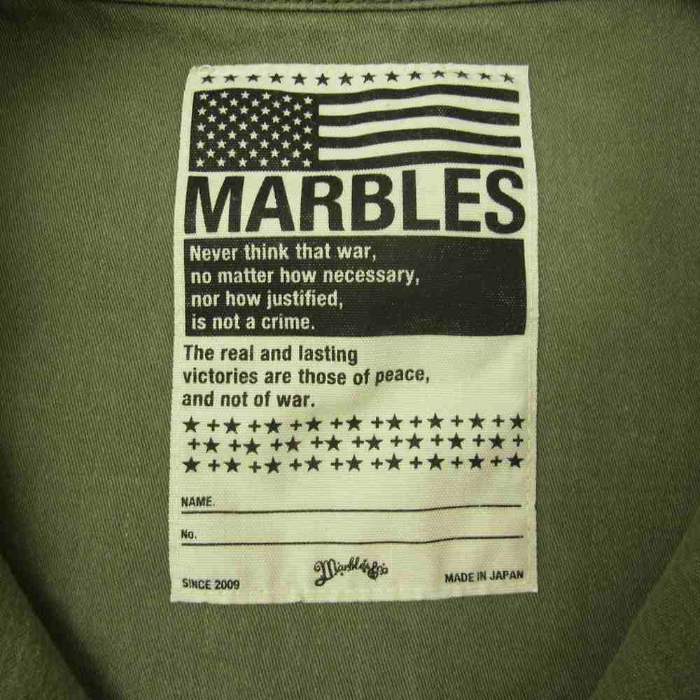 MARBLES マーブルズ 17ss MSH-S17SP02 FATIGUE SHIRTS スタッズ ファティーグ ミリタリー シャツ ジャケット カーキ系 M【中古】