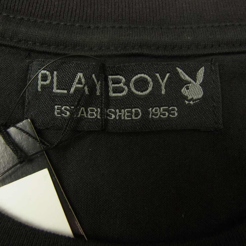 TMT ティーエムティー TCS-F15PB03 ×PLAYBOY プレイボーイ アメフト ガール プリント Tシャツ ブラック系 M【新古品】【未使用】【中古】