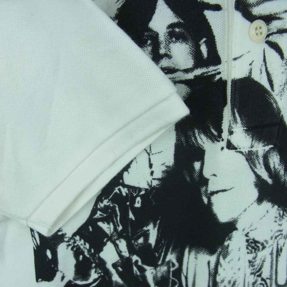 HYSTERIC GLAMOUR ヒステリックグラマー 0242CH01 ROLLING STONES ローリングストーンズ PORTRAIT OF THE STONES ポートレートオブザストーンズ ポロシャツ ホワイト系 S【中古】