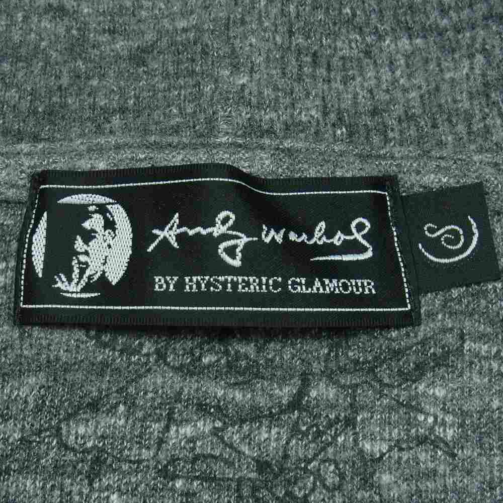 HYSTERIC GLAMOUR ヒステリックグラマー 0452CF01 Andy Warhol アンディウォーホル ES サーマル フルジップ パーカー グレー系 S【中古】
