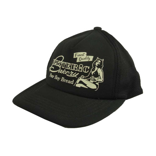 HYSTERIC GLAMOUR ヒステリックグラマー 0252QH02 HYSTERIC BAKERY pt メッシュ キャップ 帽子 ブラック系【中古】