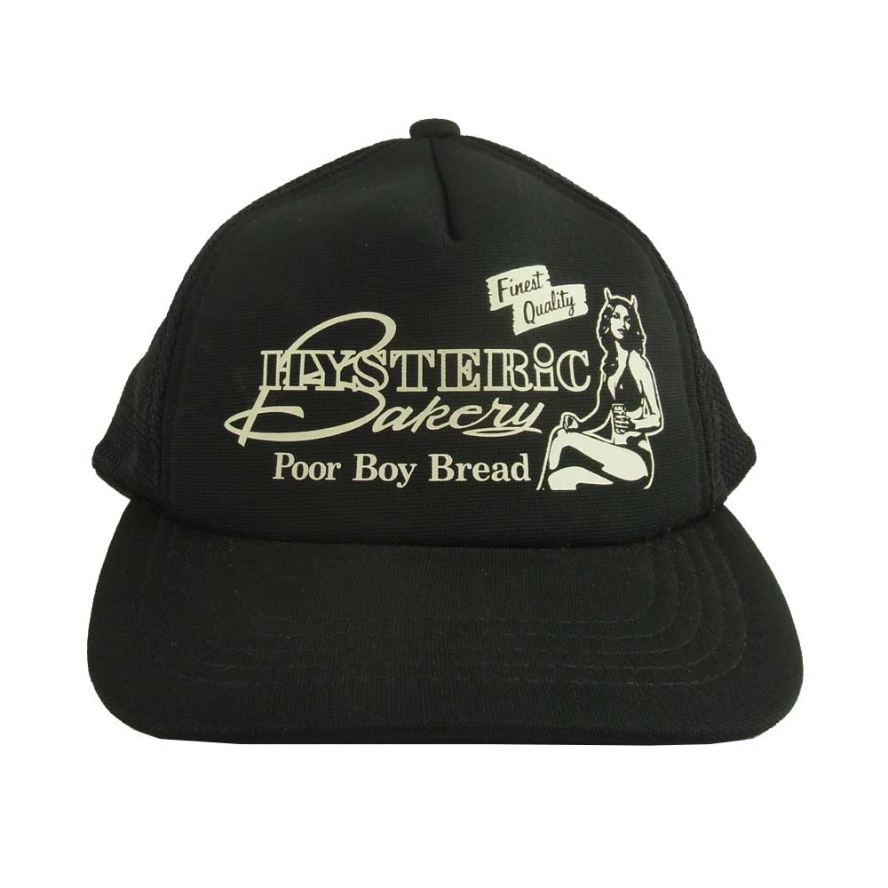 HYSTERIC GLAMOUR ヒステリックグラマー 0252QH02 HYSTERIC BAKERY pt メッシュ キャップ 帽子 ブラック系【中古】