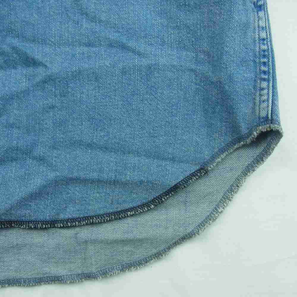 HYSTERIC GLAMOUR ヒステリックグラマー 02193AH12 ロゴパッチ ウエスタン デニム 長袖 シャツ インディゴブルー系 M【中古】