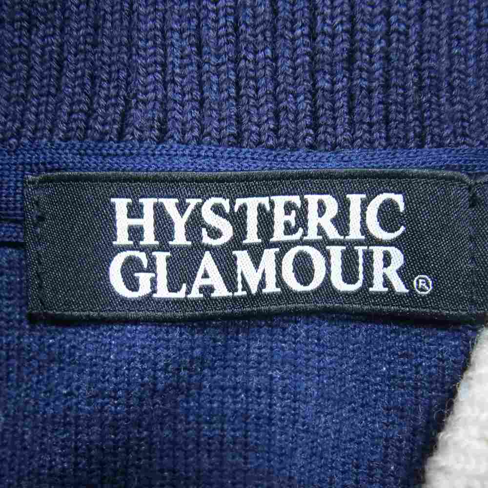 HYSTERIC GLAMOUR ヒステリックグラマー 0243CJ04 NORDIC PATTERN ノルディック パターン ジャカード JP スタジャン ネイビー系 S【中古】