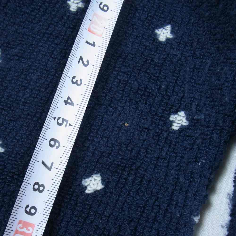 HYSTERIC GLAMOUR ヒステリックグラマー 0243CJ04 NORDIC PATTERN ノルディック パターン ジャカード JP スタジャン ネイビー系 S【中古】