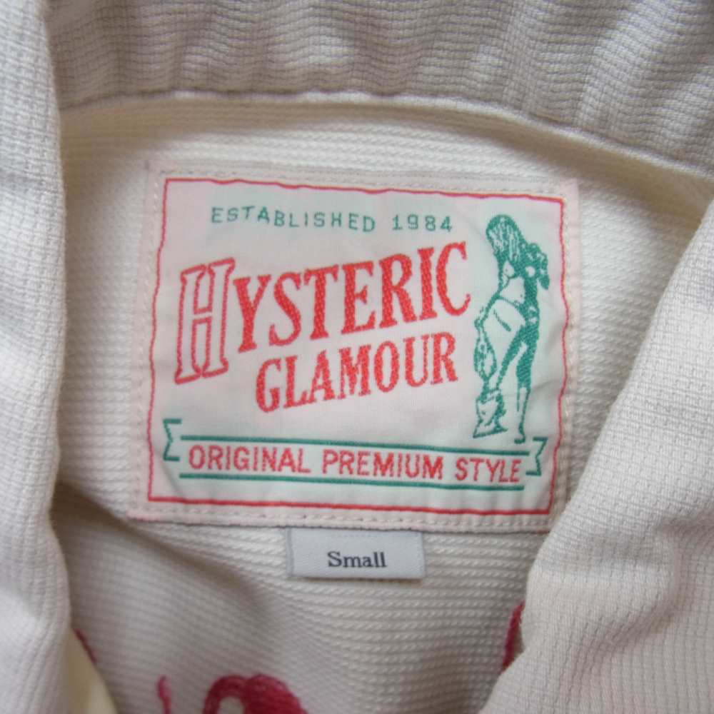 HYSTERIC GLAMOUR ヒステリックグラマー 0261AB07 EVIL WOMAN エビル ジップアップ バック 刺繍 デニム ジャケット オフホワイト系 S【中古】