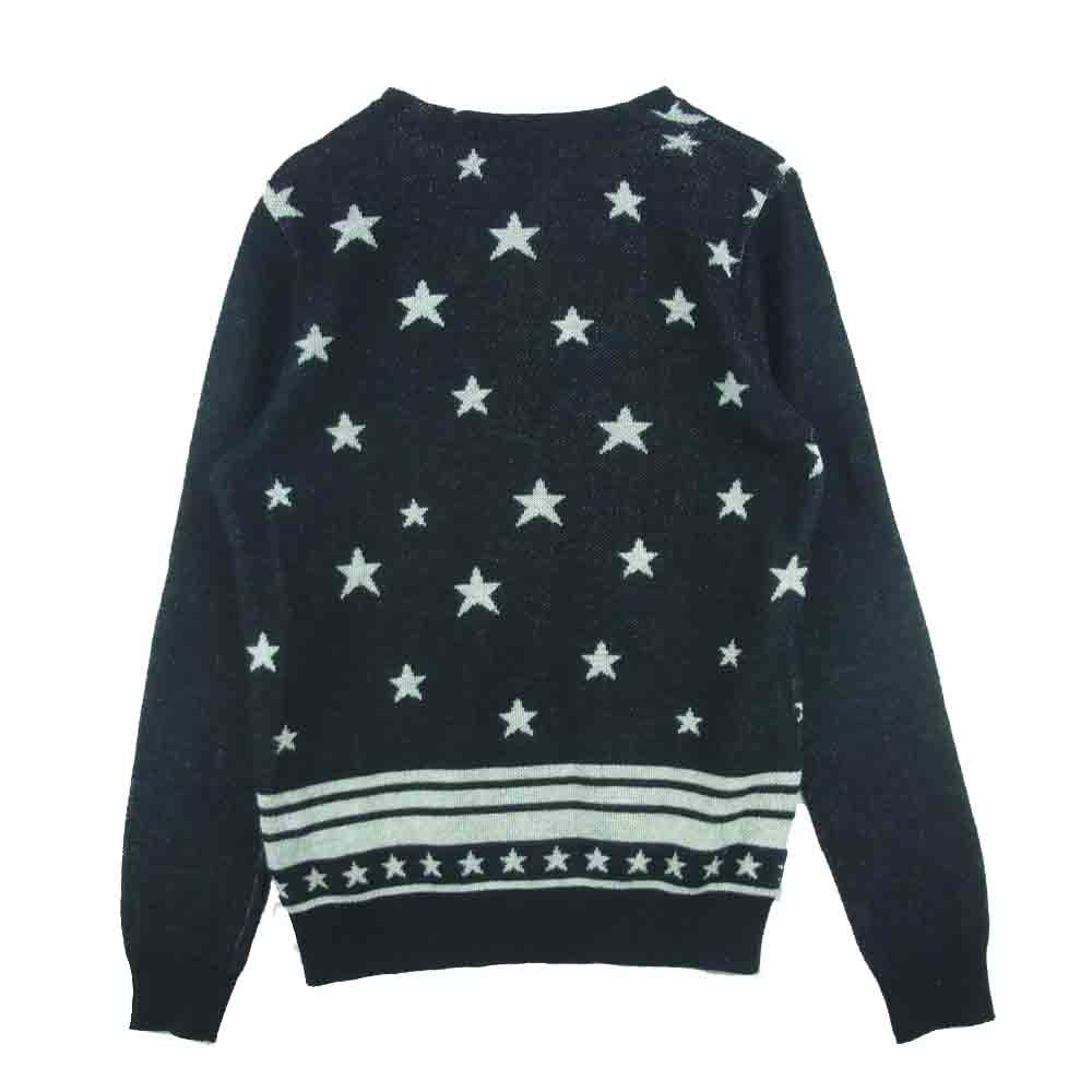 HYSTERIC GLAMOUR ヒステリックグラマー 0233ND10 Black Cat Bone スター カーディガン 日本製 ブラック系 S【中古】