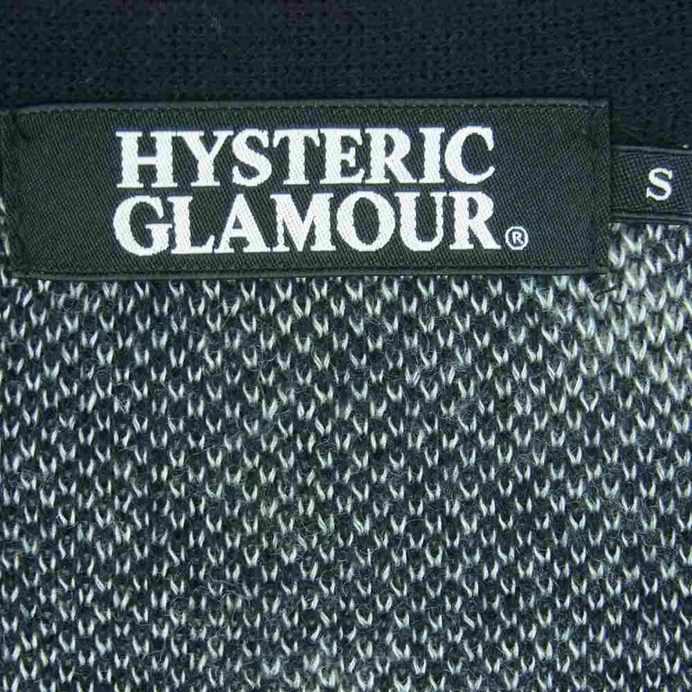 HYSTERIC GLAMOUR ヒステリックグラマー 0233ND10 Black Cat Bone スター カーディガン 日本製 ブラック系 S【中古】