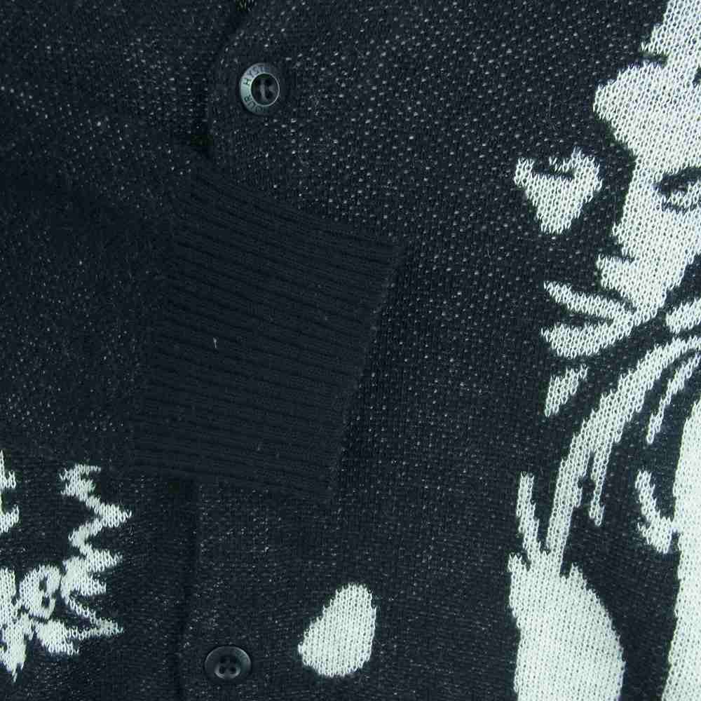 HYSTERIC GLAMOUR ヒステリックグラマー 0233ND10 Black Cat Bone スター カーディガン 日本製 ブラック系 S【中古】