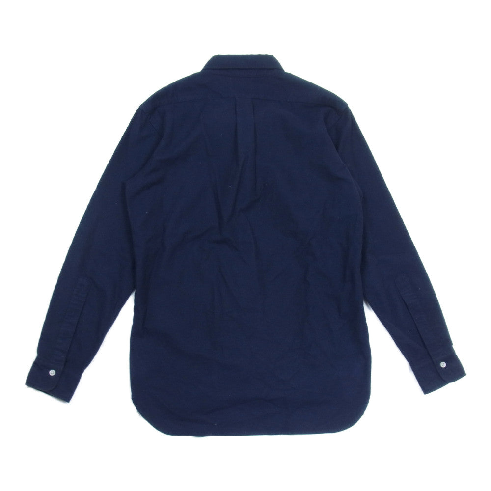 BONCOURA ボンクラ フラノ ボタン ダウンシャツ コットン フランチネル B.D シャツ ダークネイビー系 38【中古】
