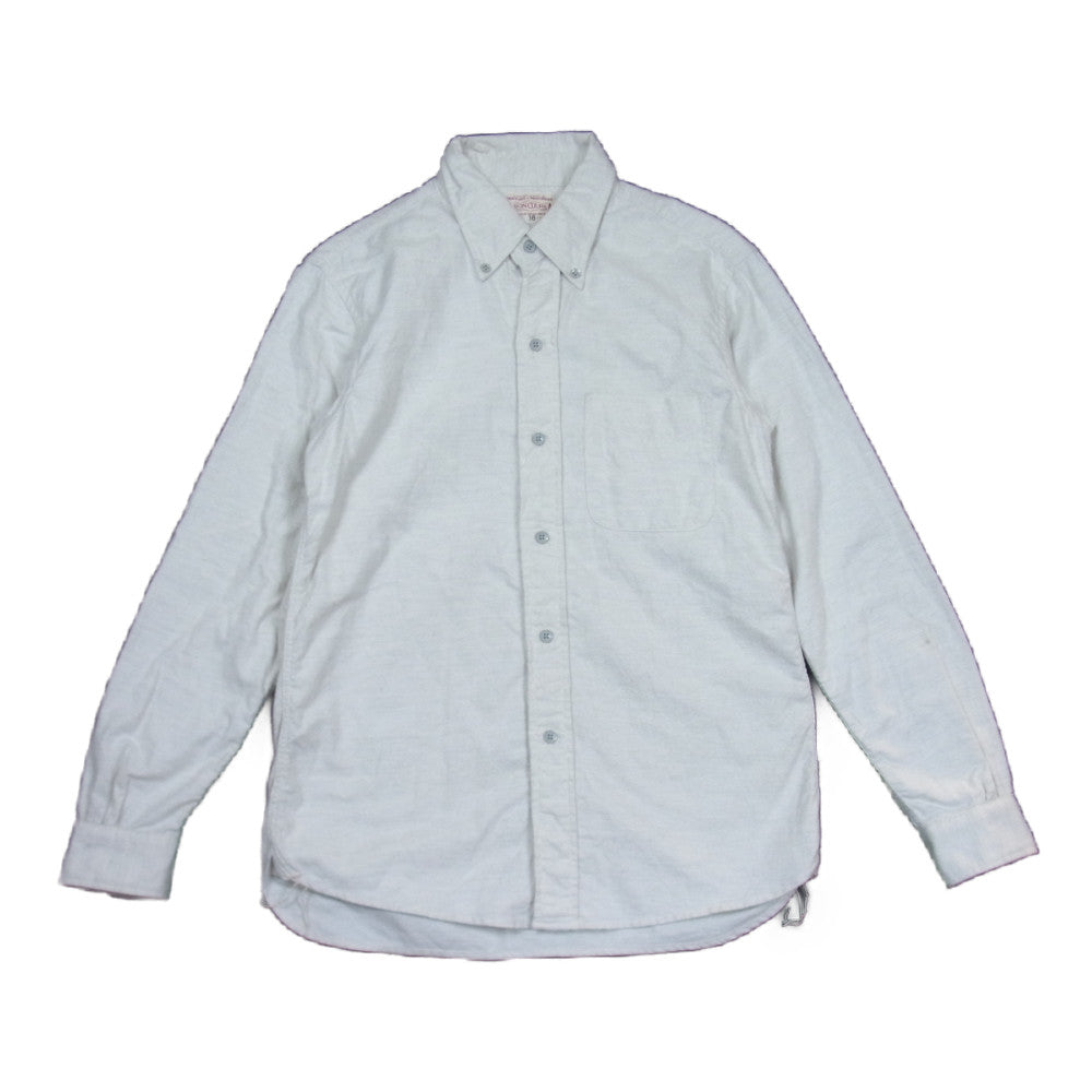 BONCOURA ボンクラ フラノ ボタン ダウン シャツ コットン フランチル B.Dシャツ オフホワイト系 38【中古】