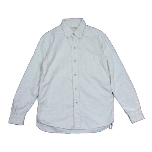 BONCOURA ボンクラ フラノ ボタン ダウン シャツ コットン フランチル B.Dシャツ オフホワイト系 38【中古】