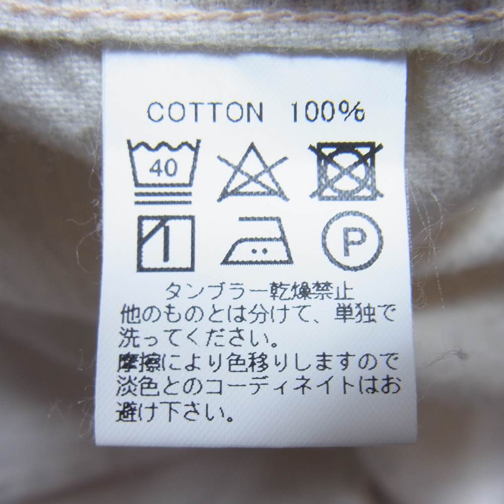 BONCOURA ボンクラ フラノ ボタン ダウン シャツ コットン フランチル B.Dシャツ オフホワイト系 38【中古】