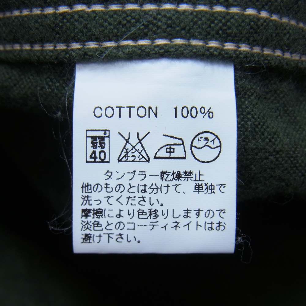 BONCOURA ボンクラ フラノ ボタン ダウン シャツ コットン フランチル B.Dシャツ オリーブ系 38【中古】