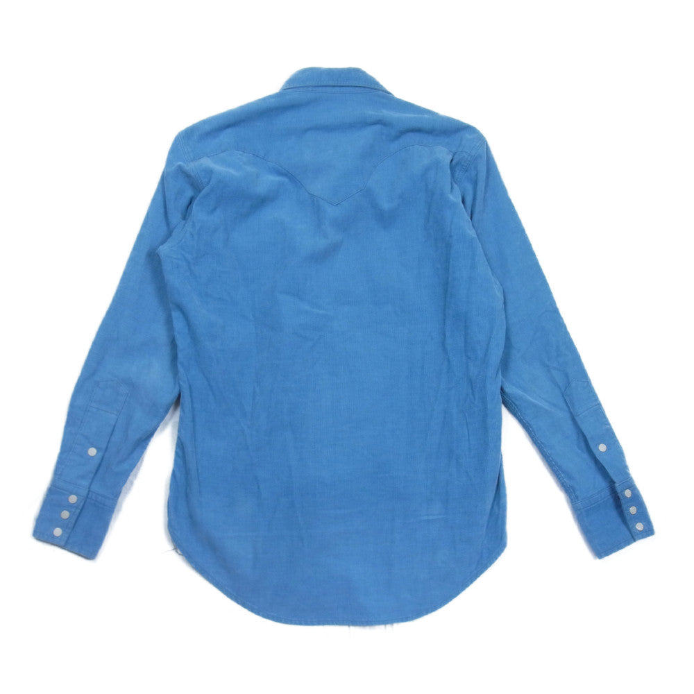 BONCOURA ボンクラ ウエスタン シャツ コーデュロイ ライトブルー系 38【中古】