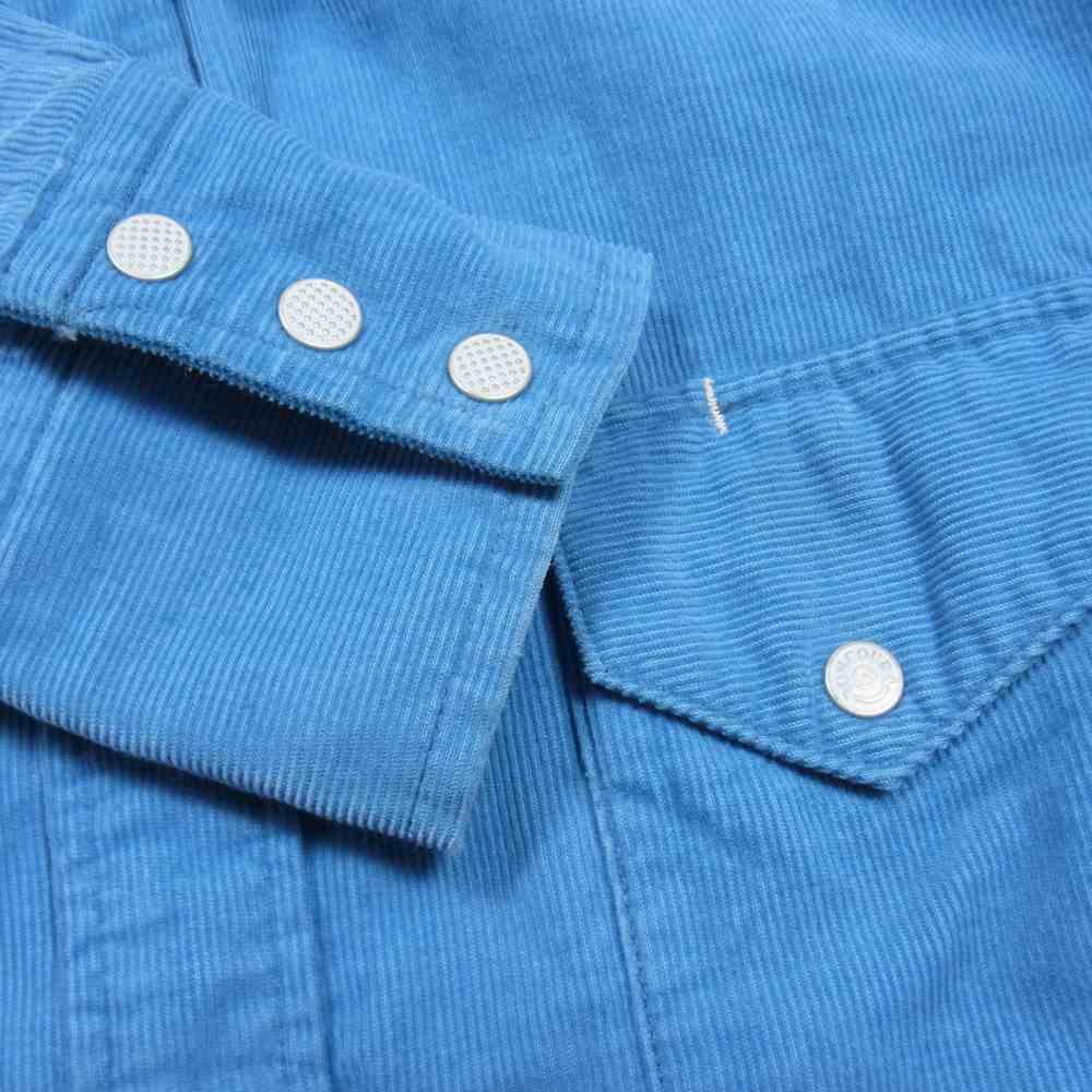 BONCOURA ボンクラ ウエスタン シャツ コーデュロイ ライトブルー系 38【中古】