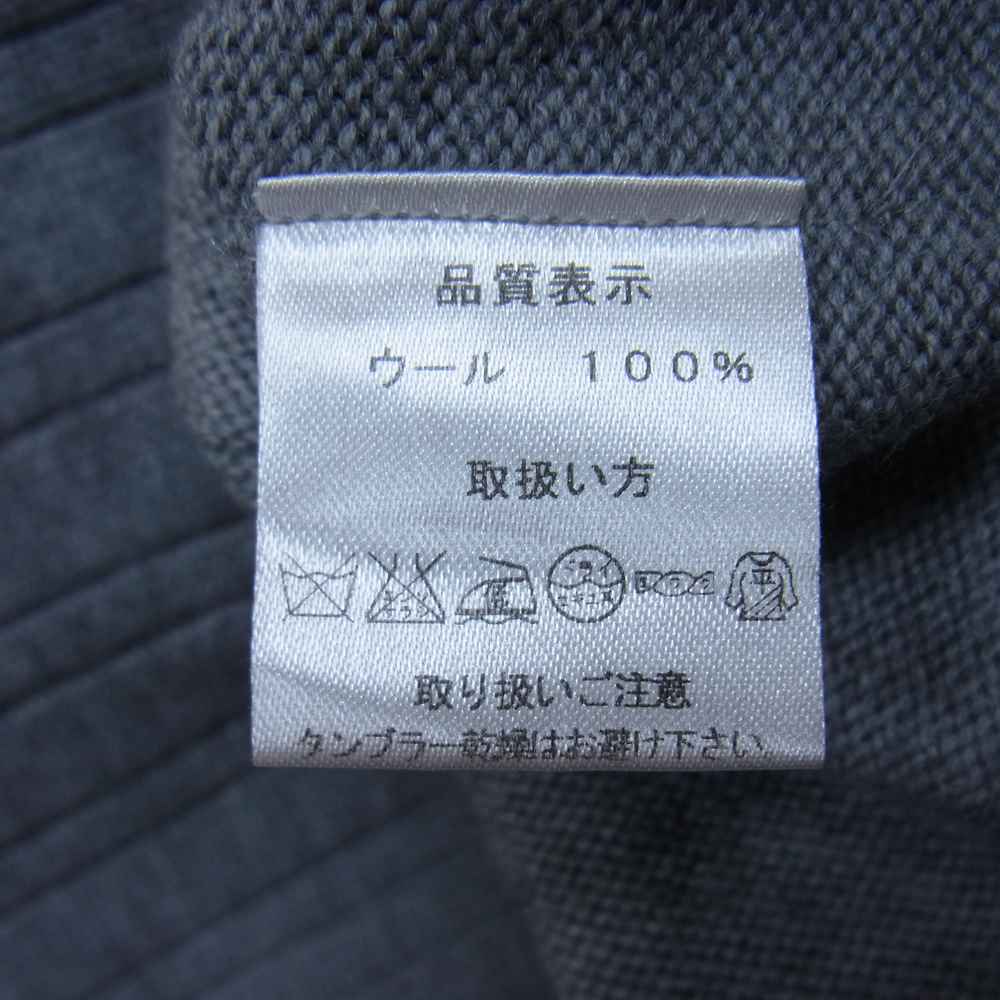 BONCOURA ボンクラ 両V セーター ウール ニット グレー系 38【中古】