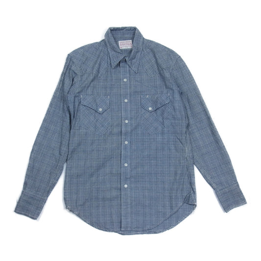 BONCOURA ボンクラ ウエスタン チェック シャツ ネイビー系 38【中古】