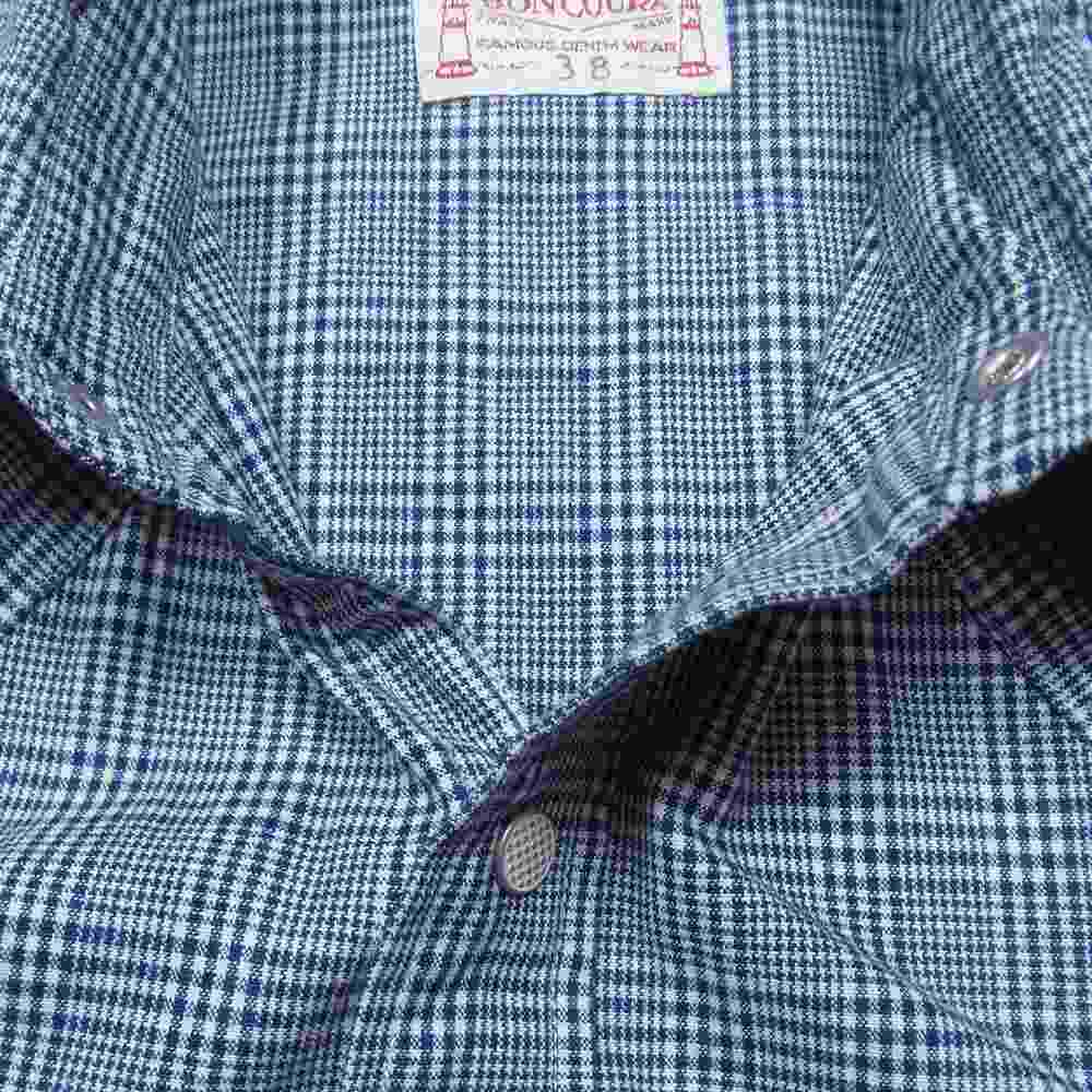 BONCOURA ボンクラ ウエスタン チェック シャツ ネイビー系 38【中古】