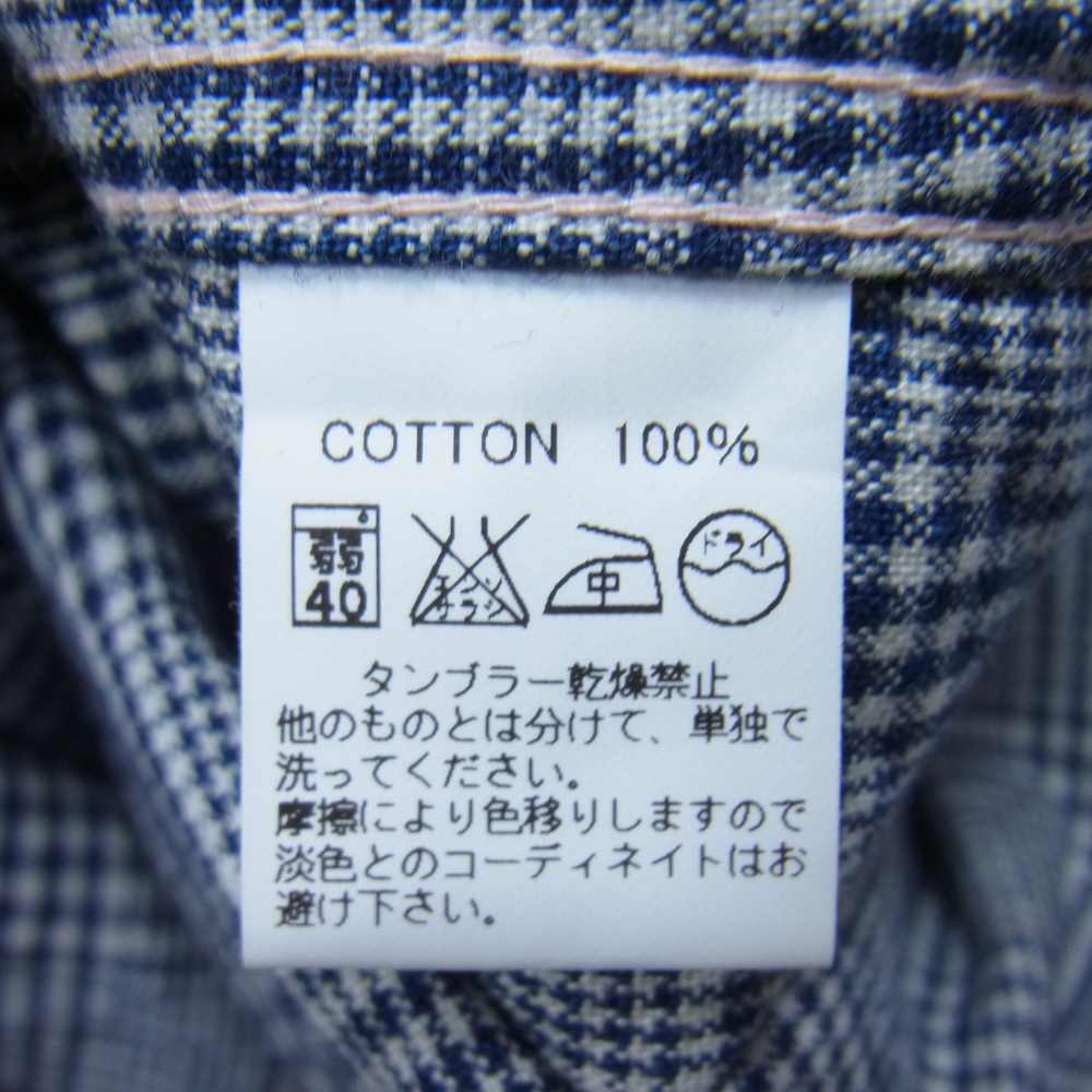 BONCOURA ボンクラ ウエスタン チェック シャツ ネイビー系 38【中古】