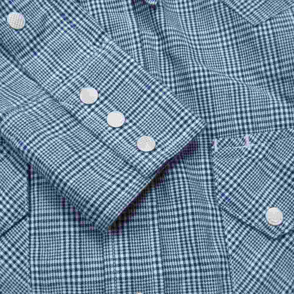 BONCOURA ボンクラ ウエスタン チェック シャツ ネイビー系 38【中古】