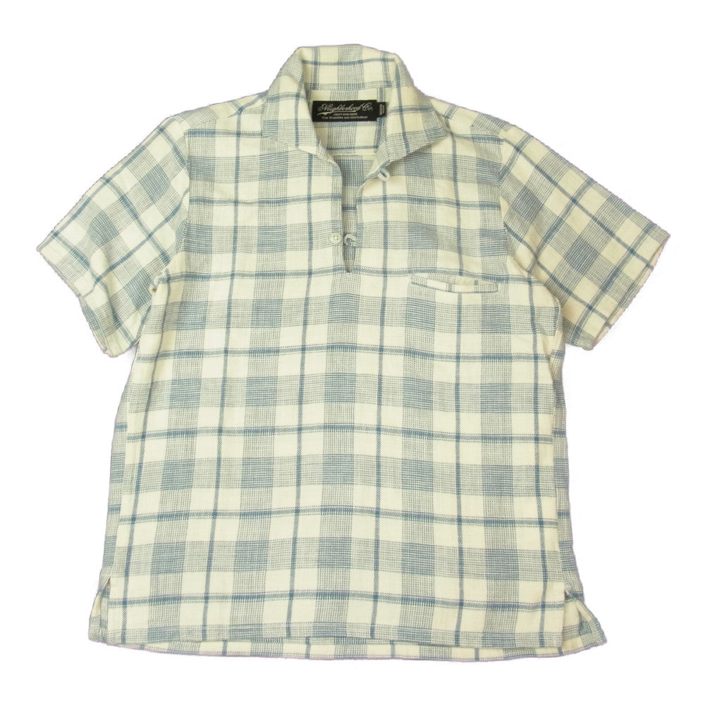 NEIGHBORHOOD ネイバーフッド 17SS 171SPNH-SHM07 PEN C-SHIRT S/S 半袖 プルオーバー チェック シャツ ホワイト系 ブルー系 M【中古】