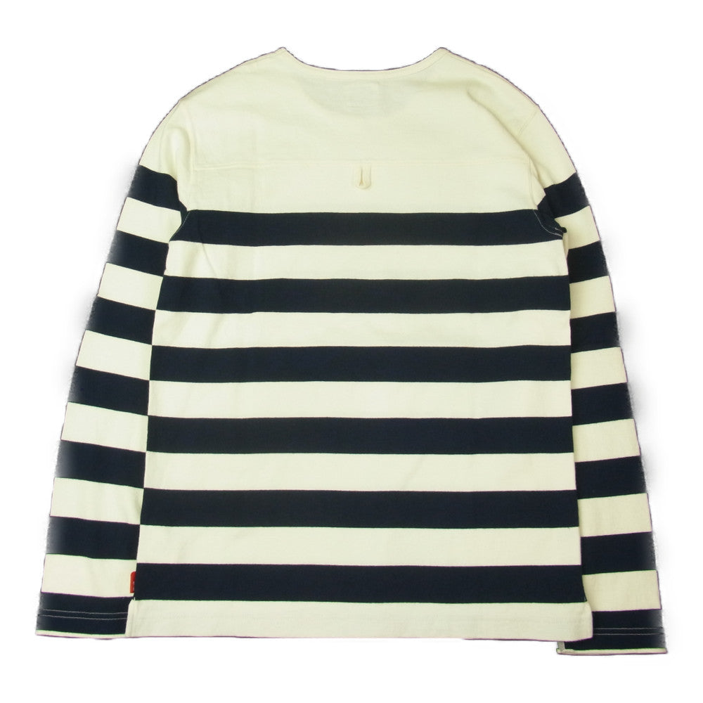 WTAPS ダブルタップス 13AW 132ATDT-CSM09 VASQUE L/S TEE COTTON ボーダー 長袖 コットン Tシャツ ホワイト系 ネイビー系 S【中古】
