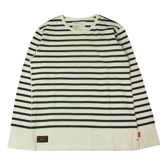 WTAPS ダブルタップス 12AW 122HNDT-CSM05 VASQUE L/S TEE COTTON ボーダー 長袖 コットン Tシャツ ホワイト系 1【中古】