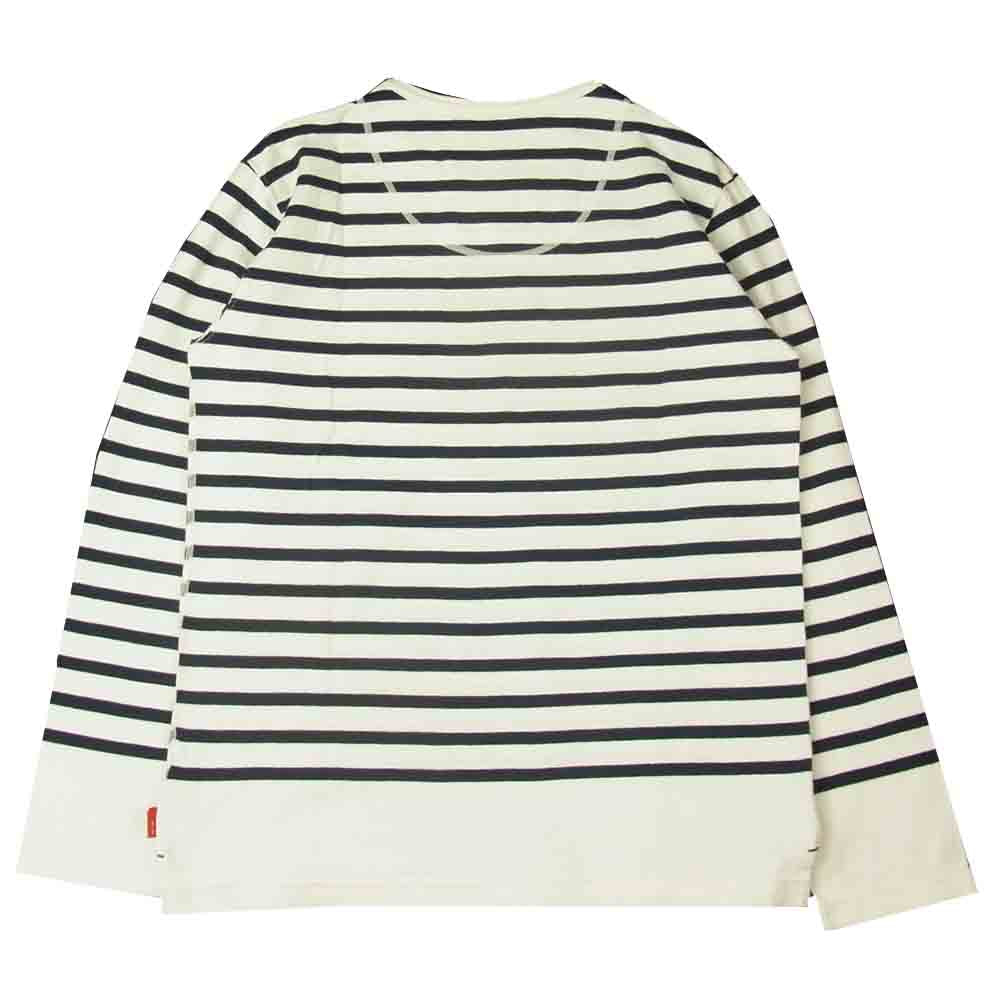 WTAPS ダブルタップス 12AW 122HNDT-CSM05 VASQUE L/S TEE COTTON ボーダー 長袖 コットン Tシャツ ホワイト系 1【中古】