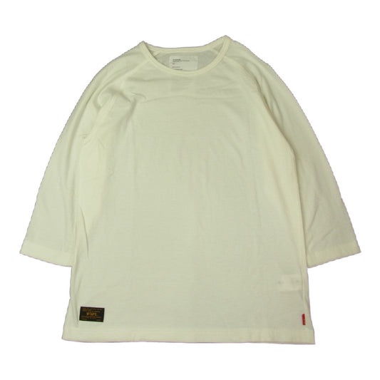 WTAPS ダブルタップス 13SS 131ATDT-CSM01 IAN TEE COTTON ラグラン 七分袖 コットン Tシャツ ホワイト系 1【中古】