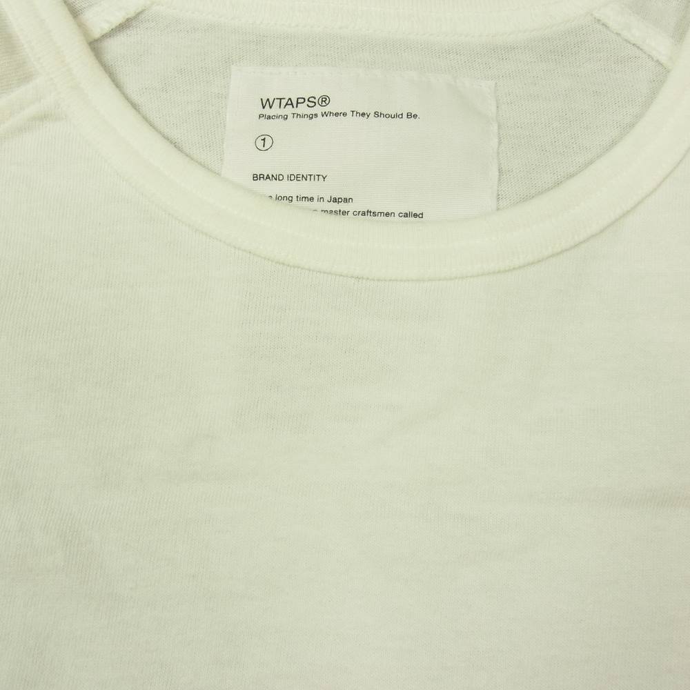 WTAPS ダブルタップス 13SS 131ATDT-CSM01 IAN TEE COTTON ラグラン 七分袖 コットン Tシャツ ホワイト系 1【中古】
