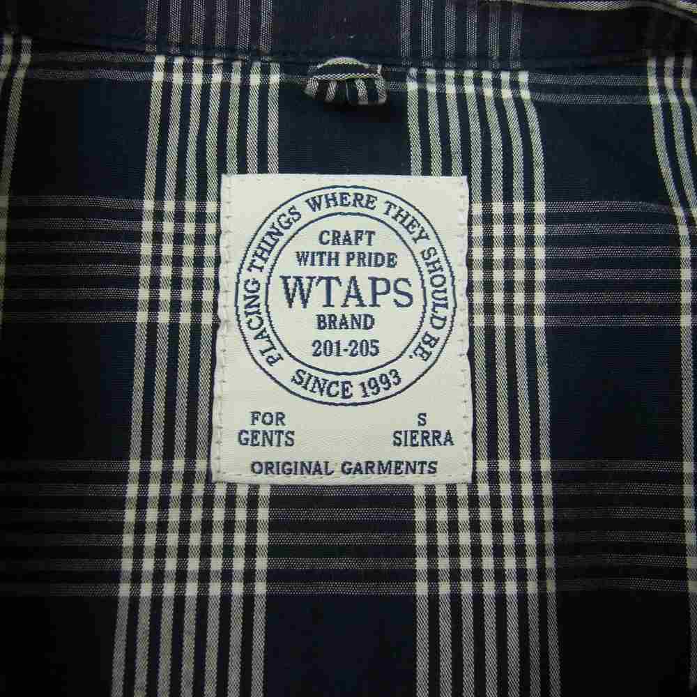 WTAPS ダブルタップス 16SS 161GWDT-SHM08 UNION S/S SHIRT ユニオン 半袖 チェック シャツ ネイビー系 S【中古】